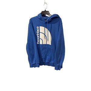 The North Face Mens Blue Hoodie With Logo Print - Size XXL